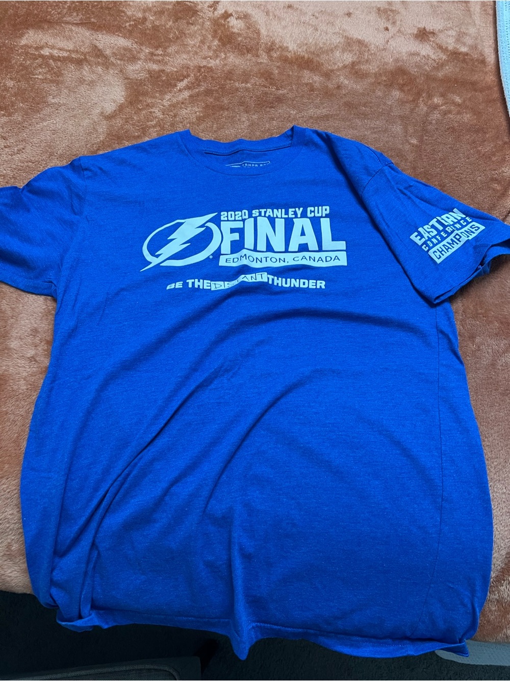 Tampa Bay Lightning 2020 Stanley Cup Final Blue Graphic T-Shirt